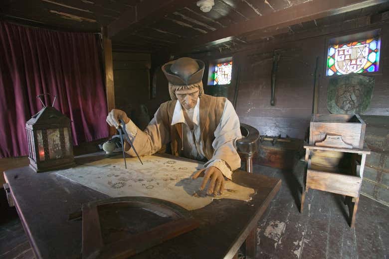 Interior de una de las carabelas