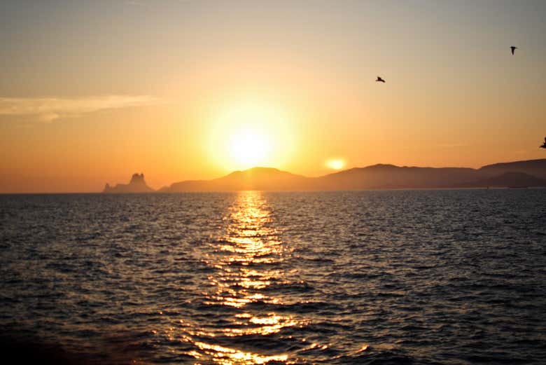 Il tramonto a Ibiza
