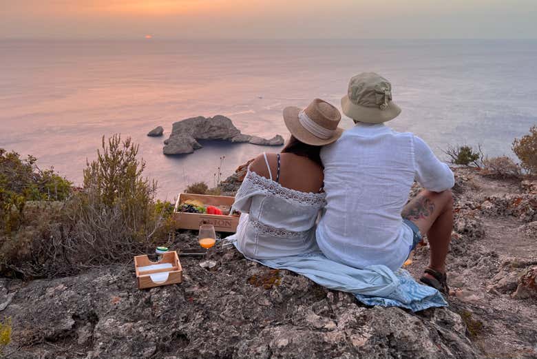 Un coucher de soleil romantique