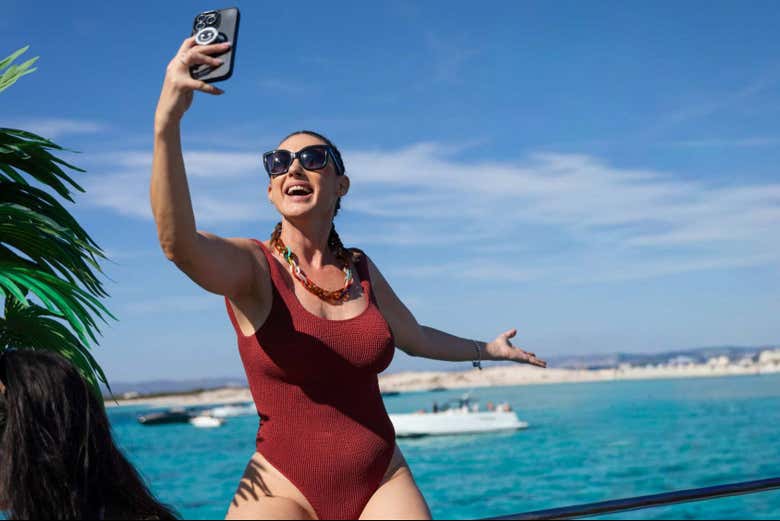 Take a selfie in Formentera with sea views