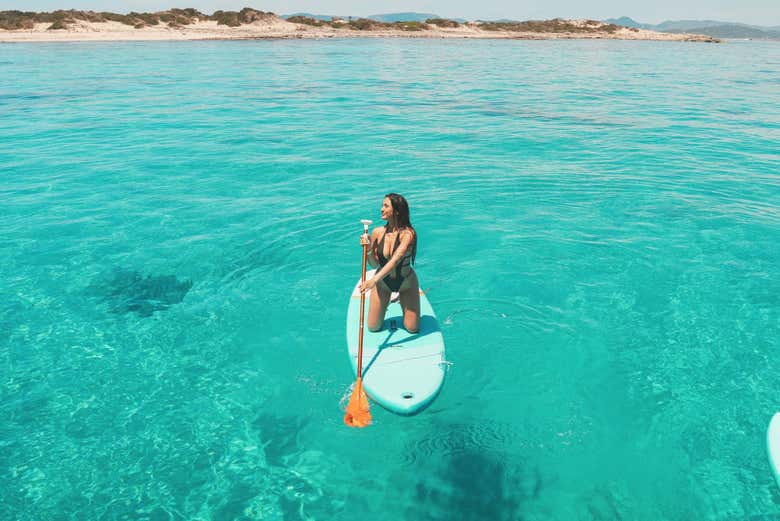 Durante il paddle surf