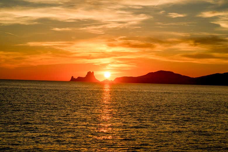 Veréis una puesta de sol increíble desde el barco