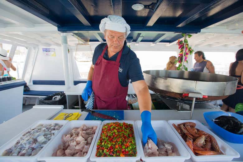 We'll enjoy lunch on board