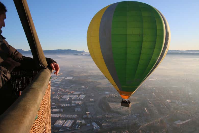 Montgolfière en plein vol