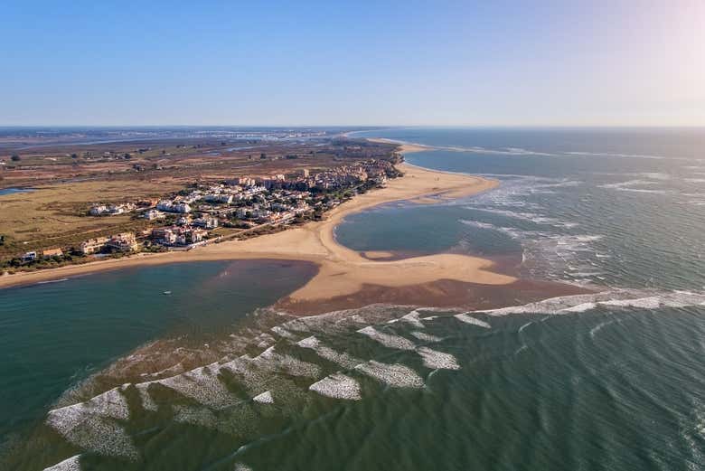 Aerial view of Isla Canela