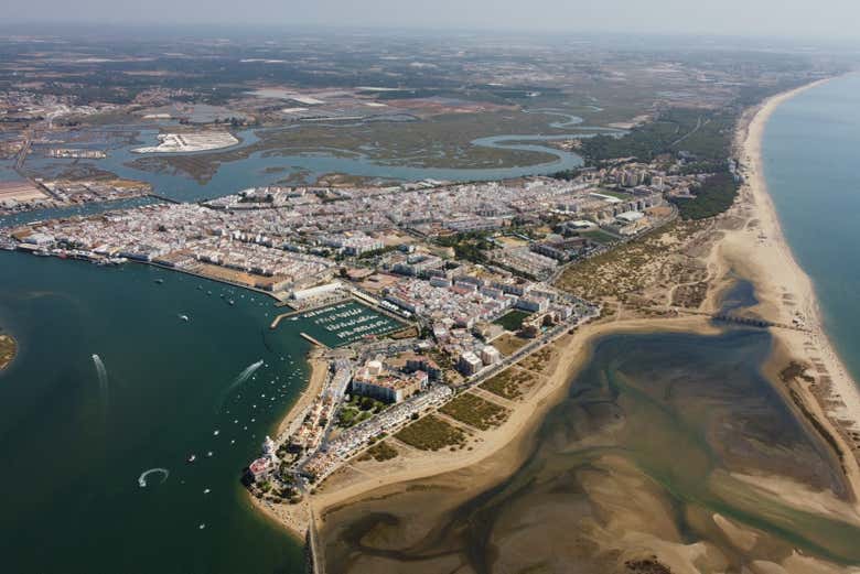 Vue aérienne sur Isla Cristina