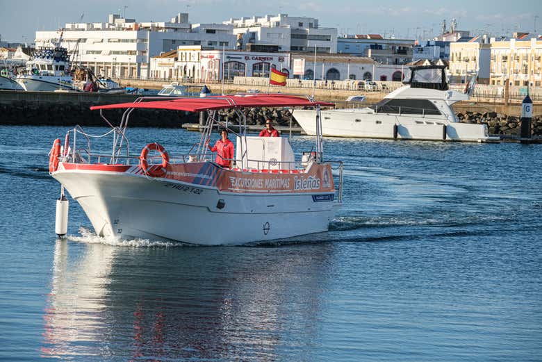 Le bateau pendant l'activité