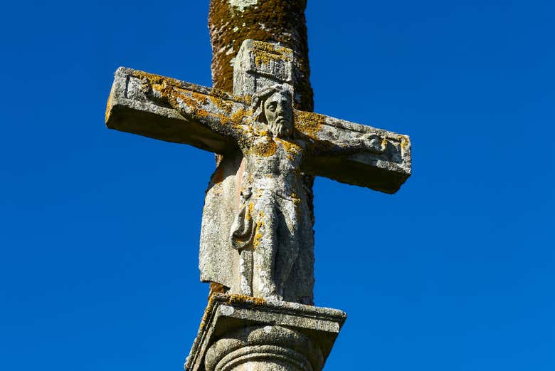 Croix de granit sur l'île de La Toja