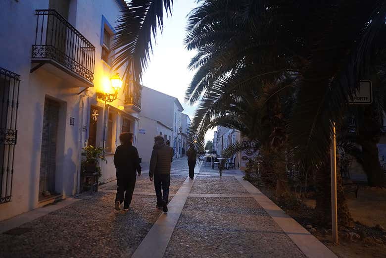 Calles de Tabarca al atardecer