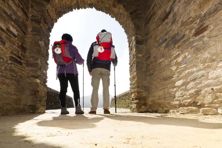 Peregrinos no caminho a Santiago de Compostela
