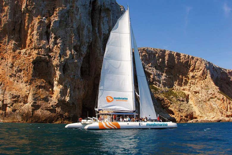 Il catamarano a vela dell'attività