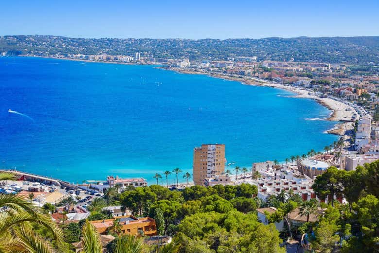 La costa de Jávea vista desde el aire