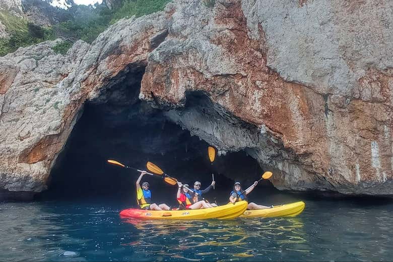 Paddle to beautiful grottos