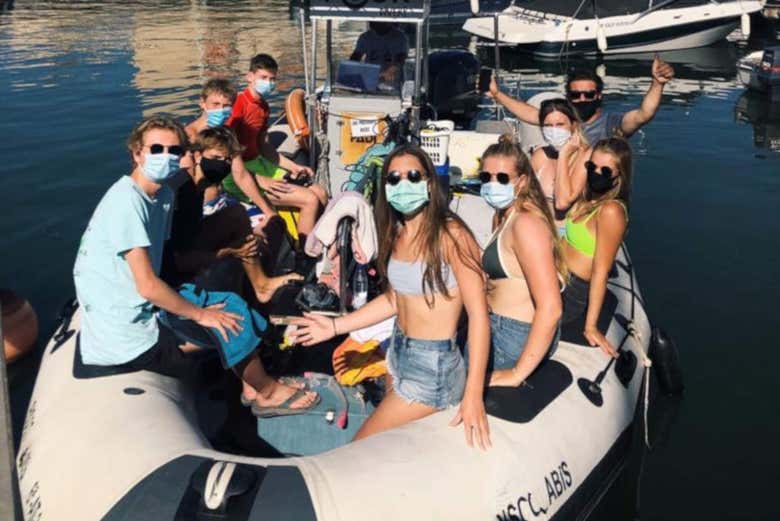 A punto de iniciar la travesía