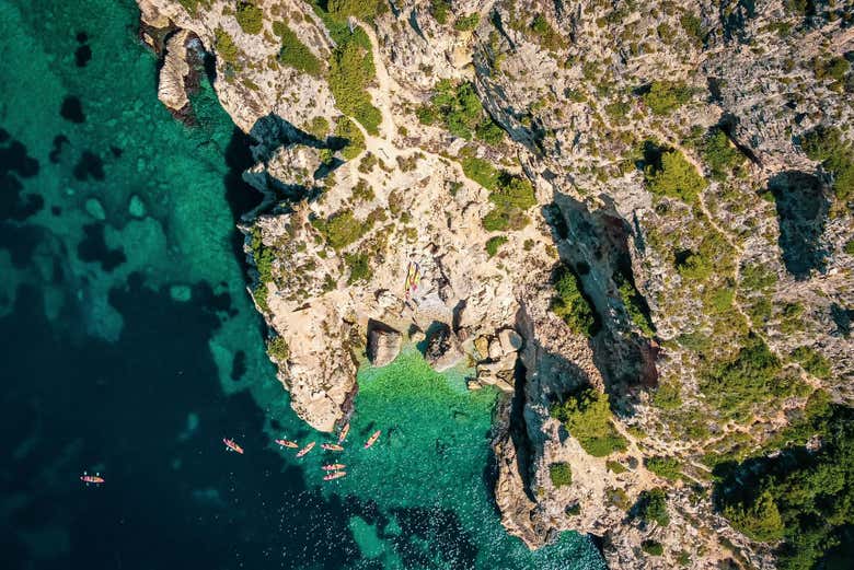 Vista aérea de la Cala Tango