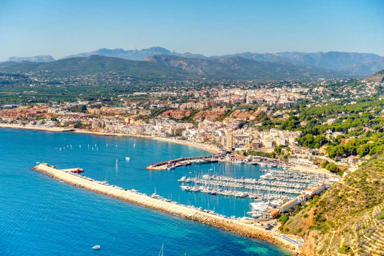 Vista aérea de Aduanas del Mar, en Jávea