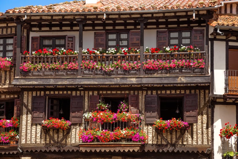 Balconada con flores