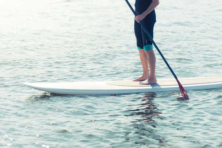 Fazendo paddle surf
