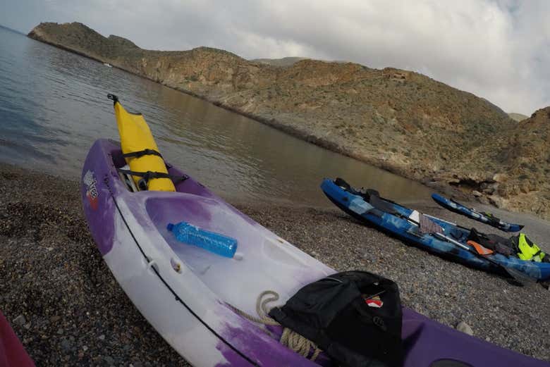 Vista de uno de los kayaks