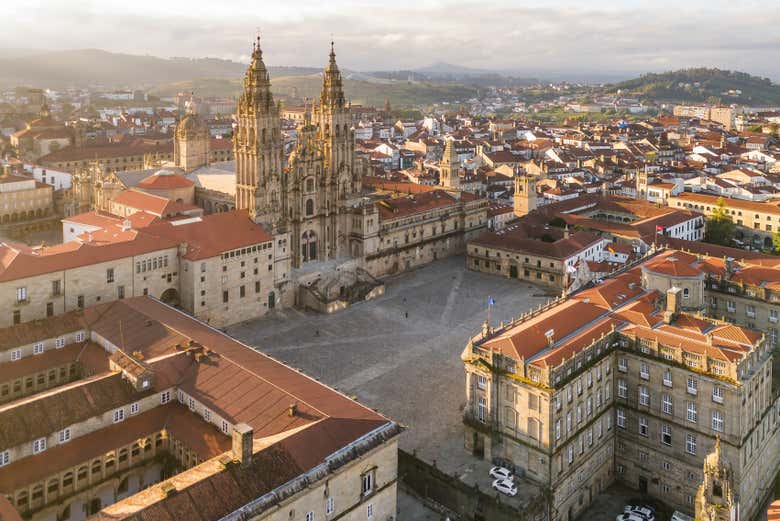 Panorámica de Santiago de Compostela,