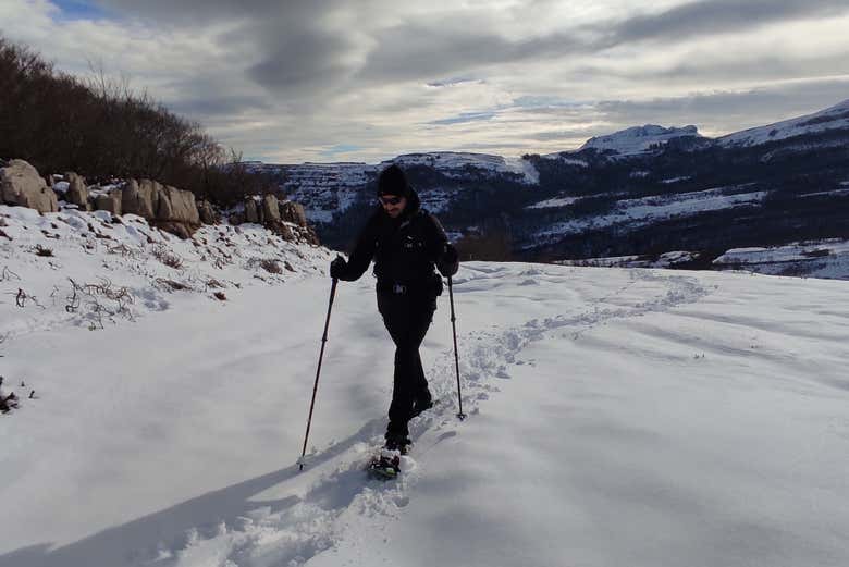 Caminhando sobre a neve