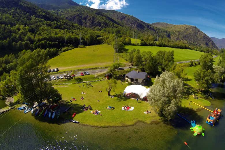 Recinto para el tour en kayak
