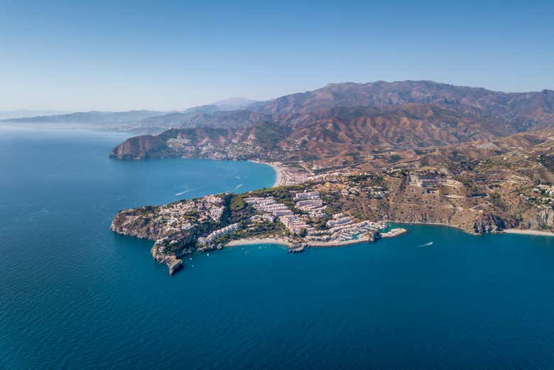 Aerial view of La Herradura Bay