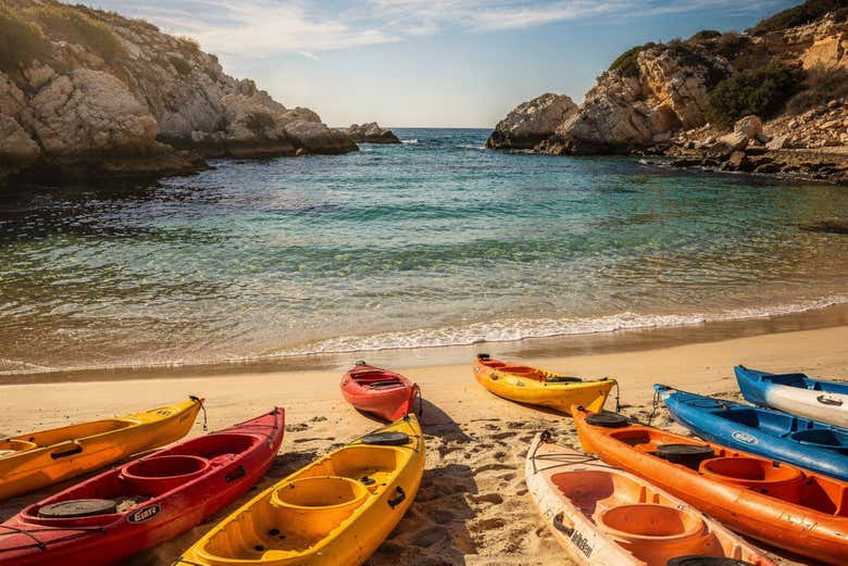 Disfrutaréis de un tour en kayak por las islas del Mar Menor