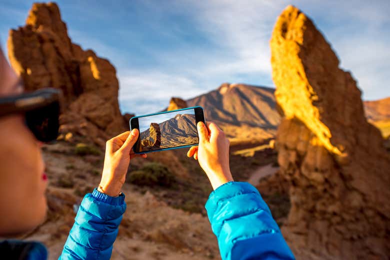 Disfrutando del paisaje del Parque Nacional del Teide