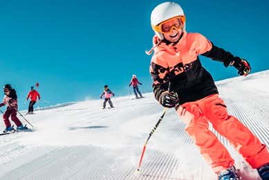 Discesa lungo la pista di La Pinilla