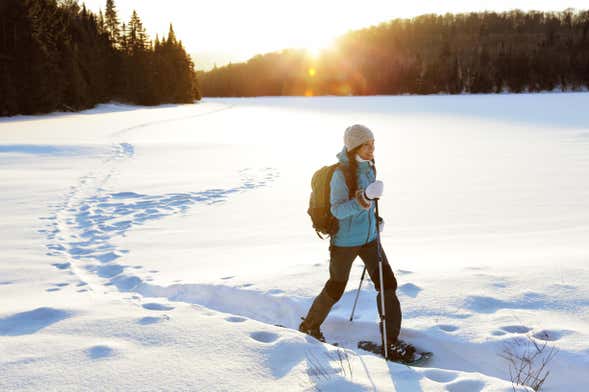 Paseo con raquetas de nieve por Fuentes de Invierno