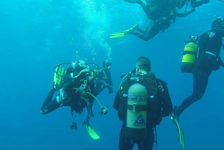 Scuba diving for the first time in El Hierro