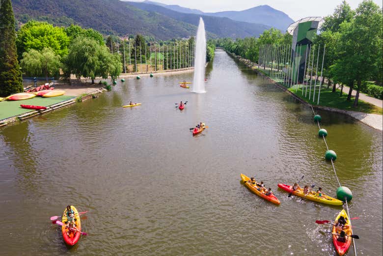Vue panoramique sur le canal olympique