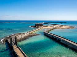 Access point to the Castillo de San Gabriel