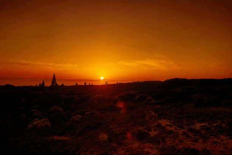Un paisaje inolvidable al atardecer en el Teide