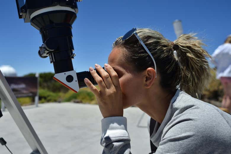 Observación durante el taller de astrofísica 