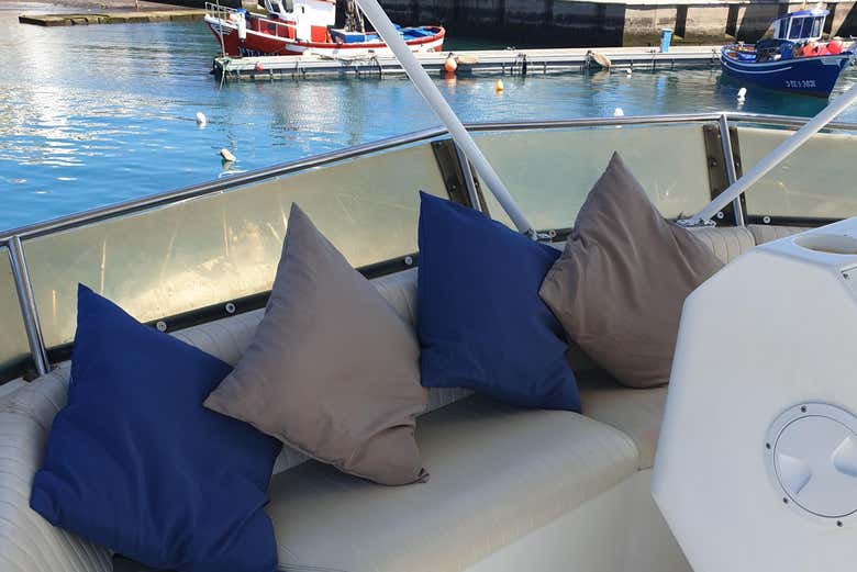 Zona de relaxamento do barco