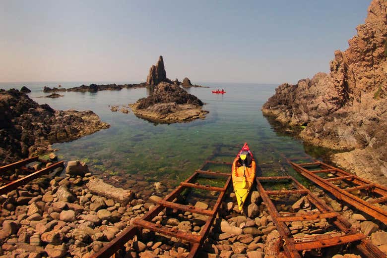 Disfrutando de la ruta en kayak