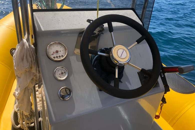 Gouvernail du bateau