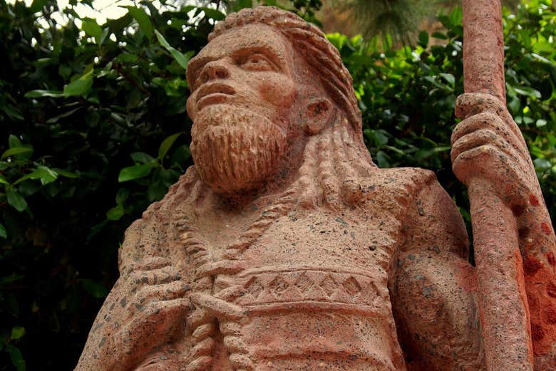 Statua di un aborigeno della gola di Guayadeque