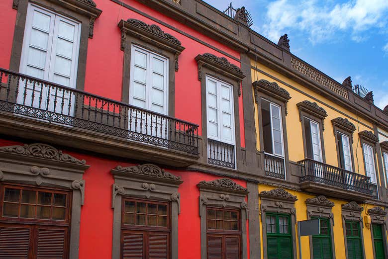 Bâtiments colorés à Las Palmas