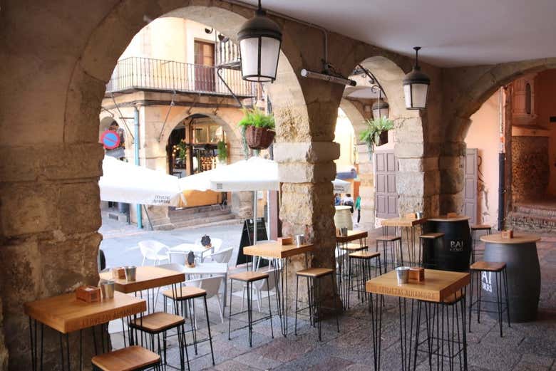 The restaurant terrace
