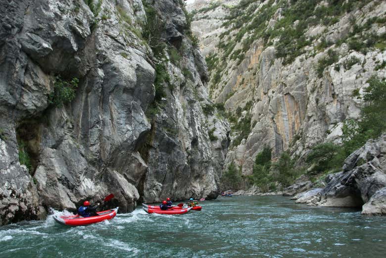 Pendant la balade en kayak