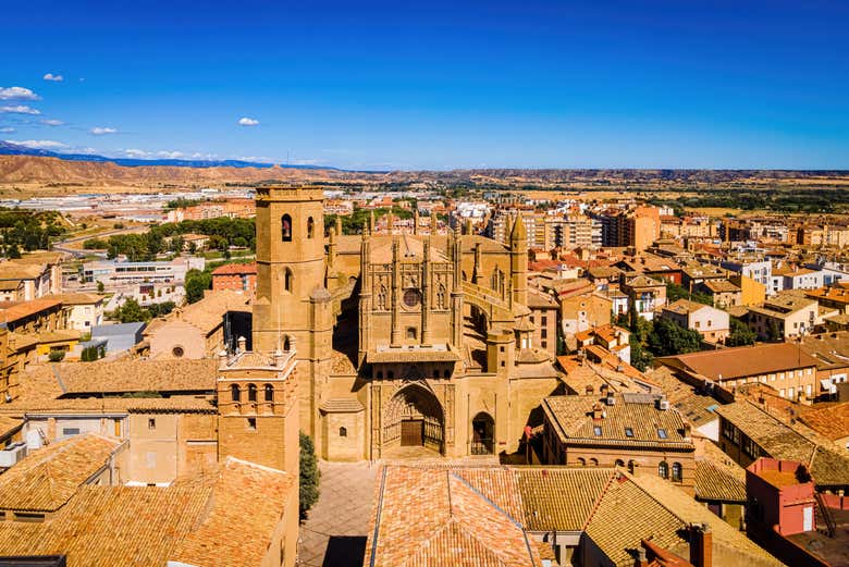 Paisagens de Huesca, a capital da província