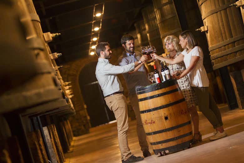 Degustando il vino