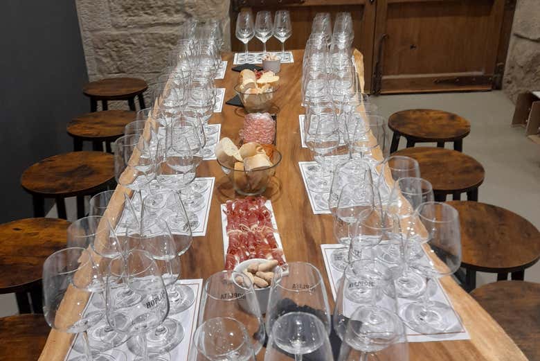 Tutto pronto per la degustazione