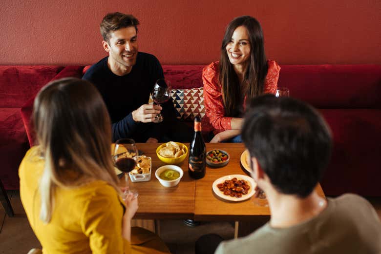 Gustando il vino di Campo Viejo