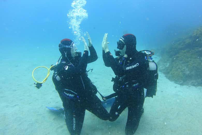 Mergulhando em Tenerife