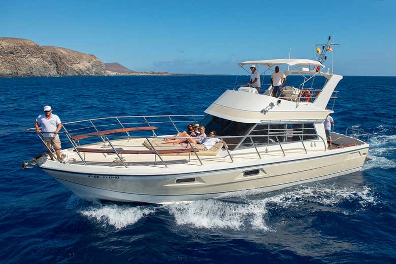 Navegando en yate por el sur de Tenerife