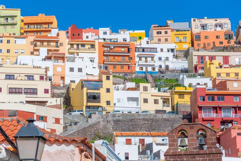 Casas coloridas en San Sebastián de La Gomera